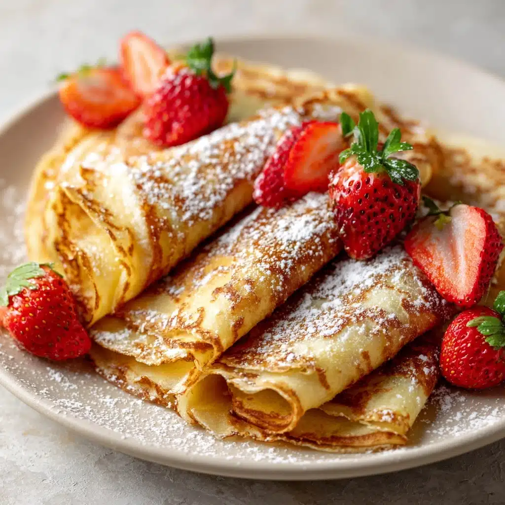 Creamy Strawberry Crepes Recipe
