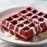 Red Velvet Waffles with Cream Cheese Glaze Recipe