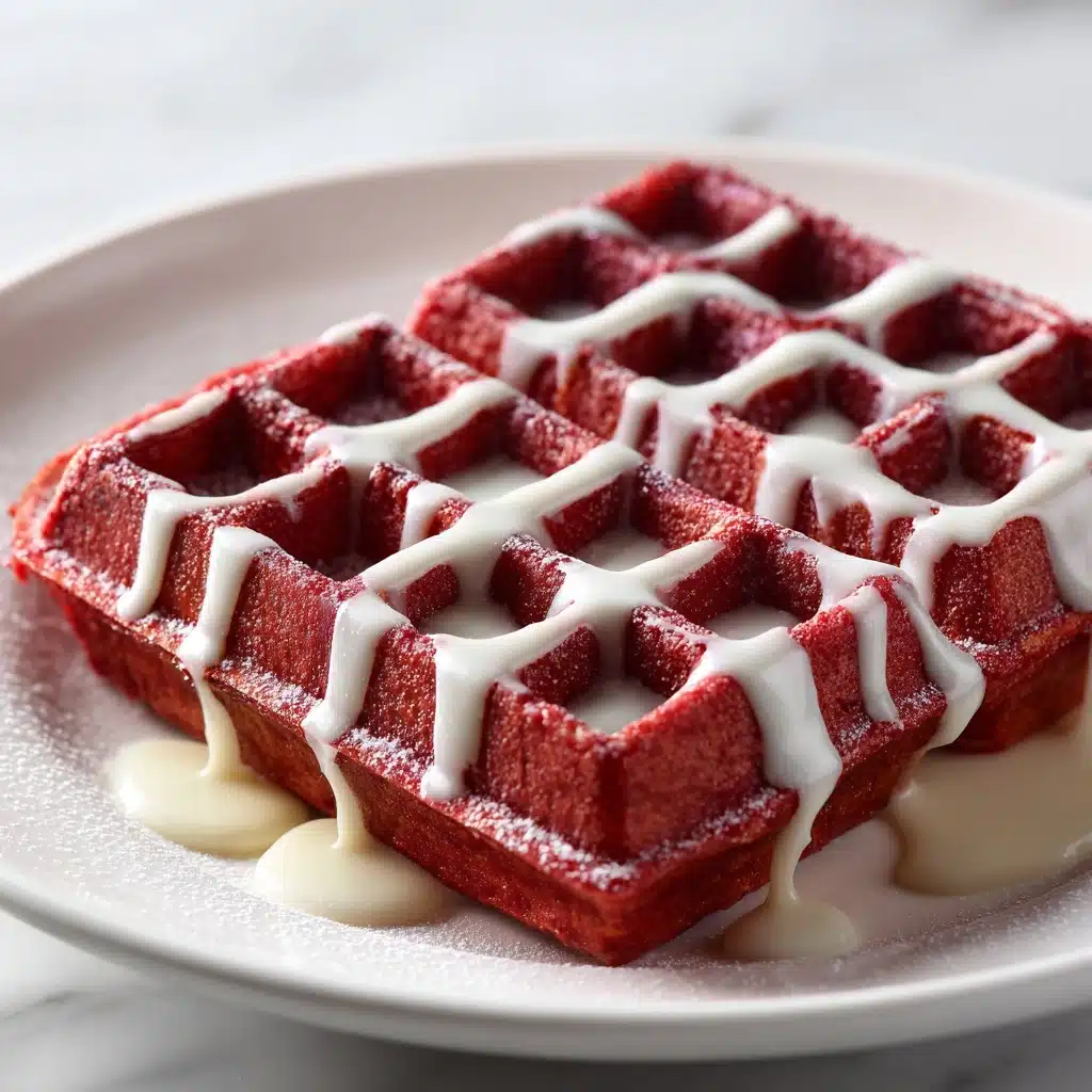 Red Velvet Waffles with Cream Cheese Glaze Recipe