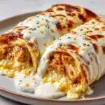 Cheesy Chicken Alfredo Wraps Recipe