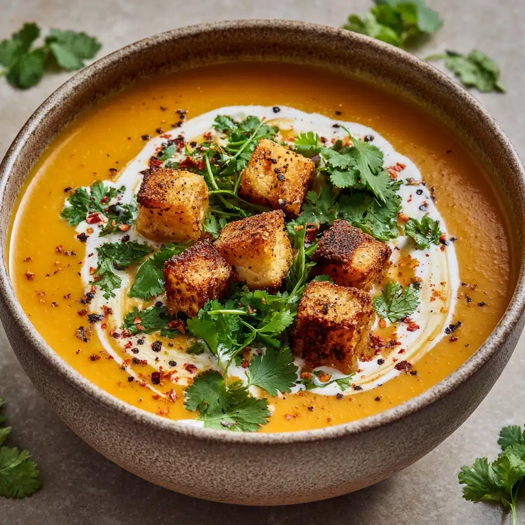 Spiced Butternut Squash and Sweet Potato Soup Recipe - Recipe Image
