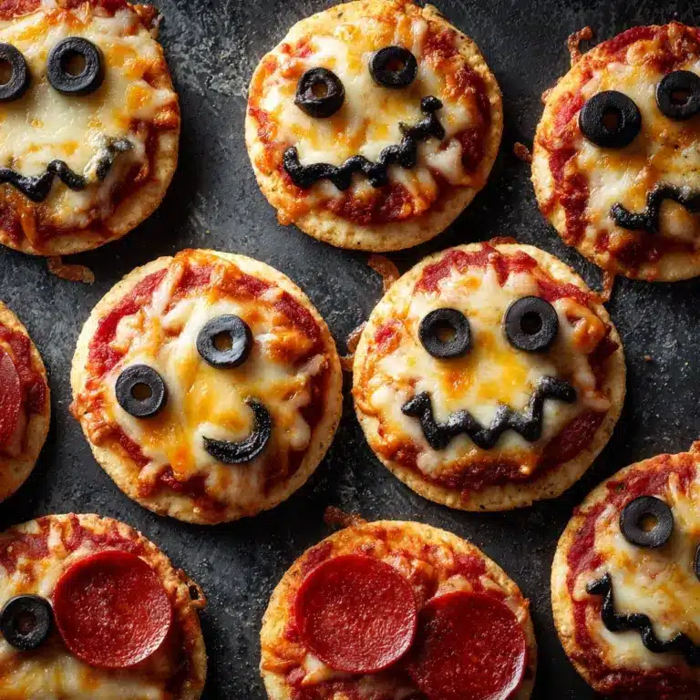 Easy Peasy Mini Halloween Pizzas Recipe