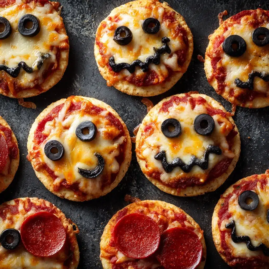 Easy Peasy Mini Halloween Pizzas Recipe