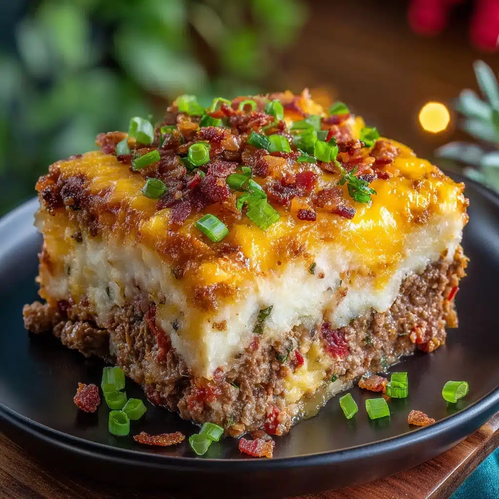 Cheesy Loaded Meatloaf Casserole Recipe - Recipe Image