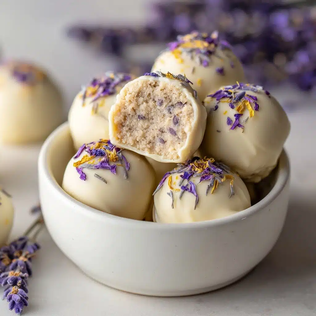 Honey Lavender White Chocolate Truffles Recipe - Recipe Image