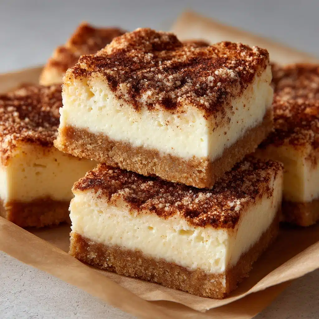 Cinnamon Churro Cheesecake Bars Recipe - Recipe Image