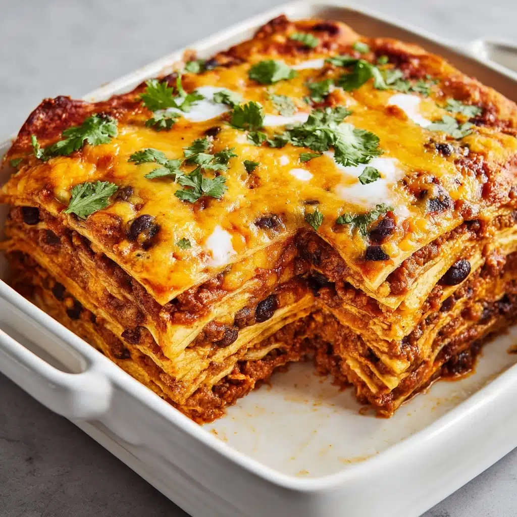 Beef Enchilada Casserole with Corn Tortillas Recipe - Recipe Image