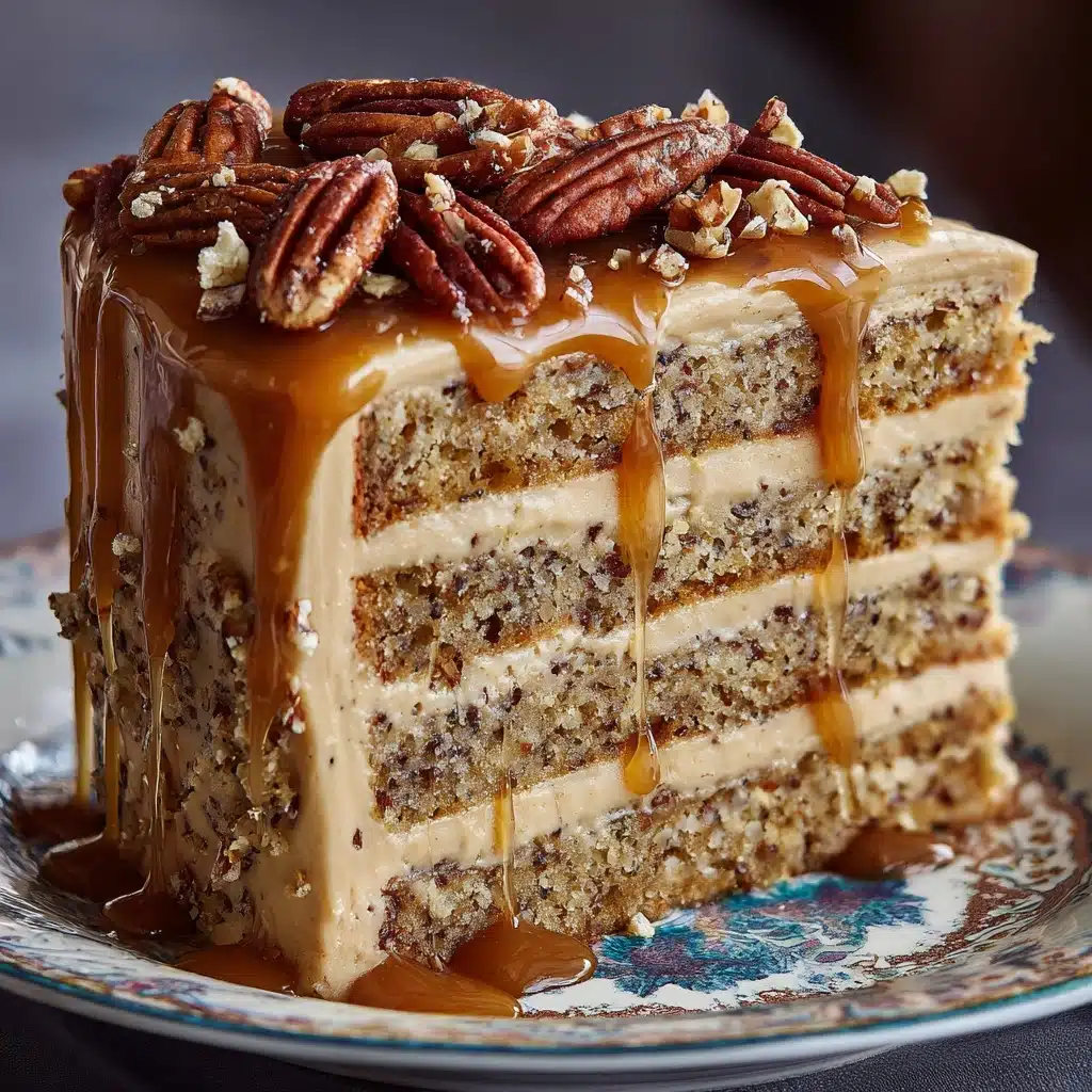 Southern Pecan Caramel Cake Recipe - Recipe Image