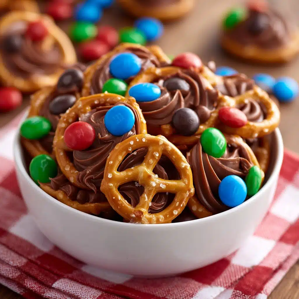 Rolo Pretzels with M\&M Candies Recipe - Recipe Image