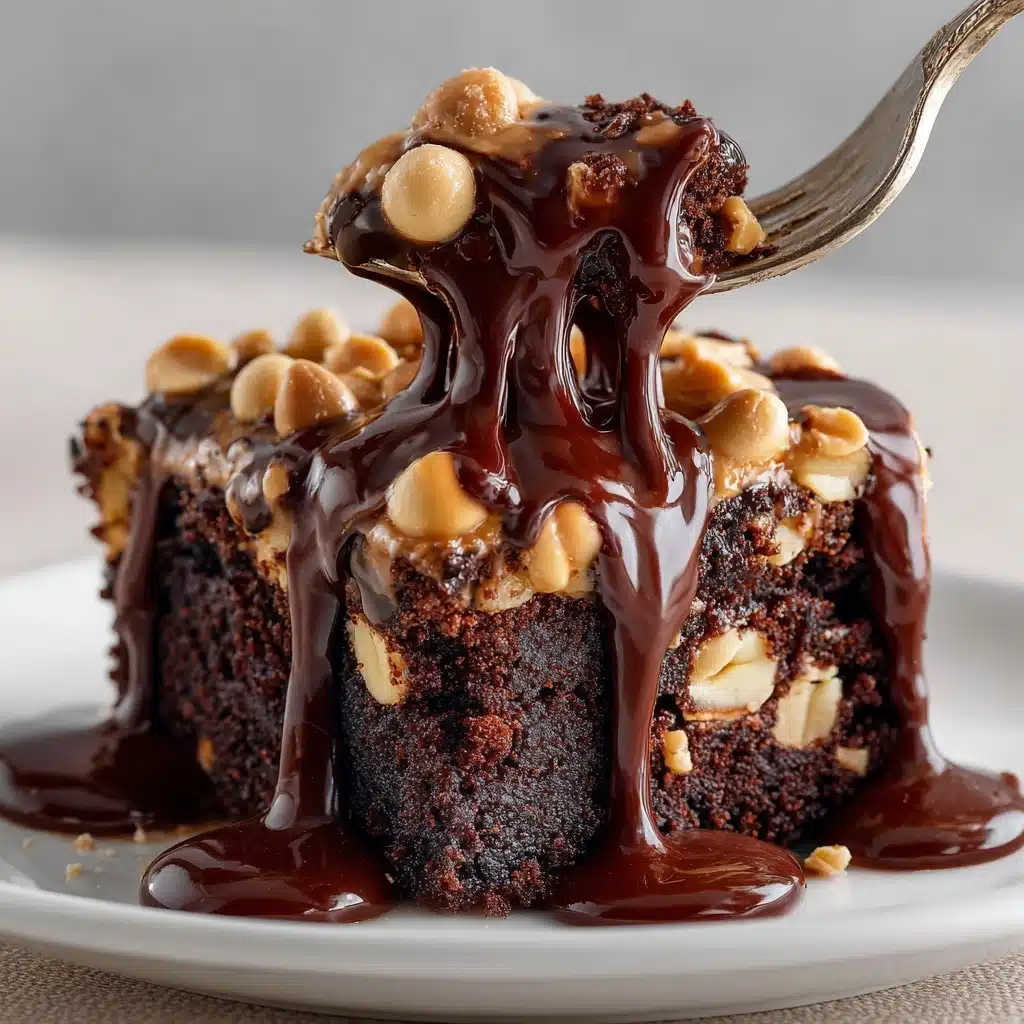 Slow Cooker Double Chocolate Peanut Butter Pudding Cake Recipe