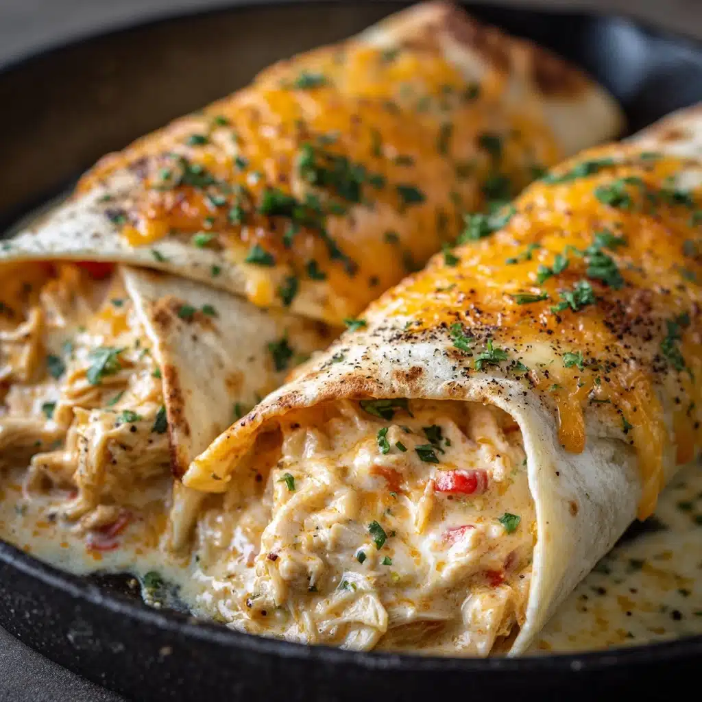 Cheesy Garlic Chicken Wraps Recipe - Recipe Image