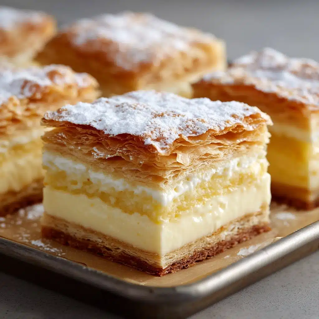 Vanilla Custard Cream Squares Recipe - Recipe Image