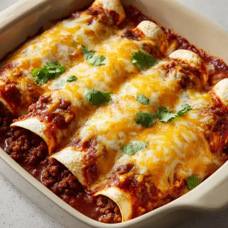 Cheesy Beef & Bean Enchiladas Recipe