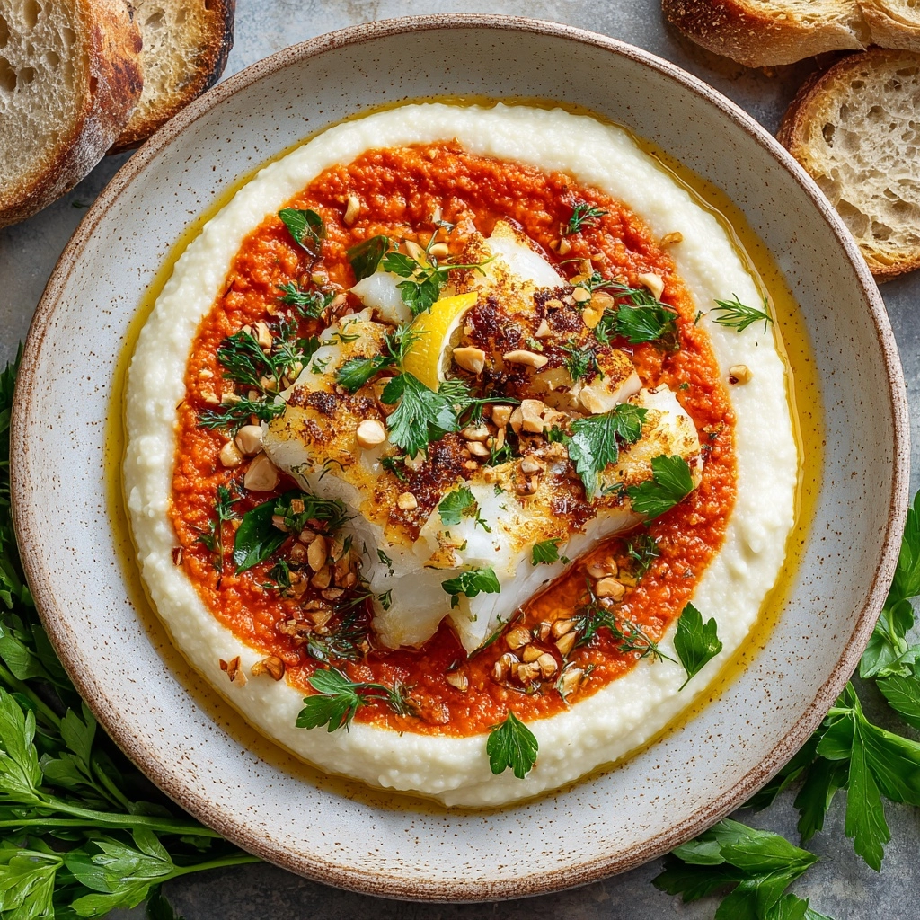 Easy Pan Seared Cod with Romesco Sauce Recipe