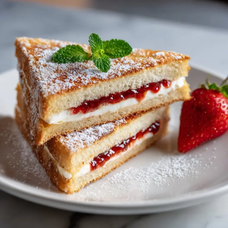 Fried Strawberry Cheesecake Sandwiches Recipe