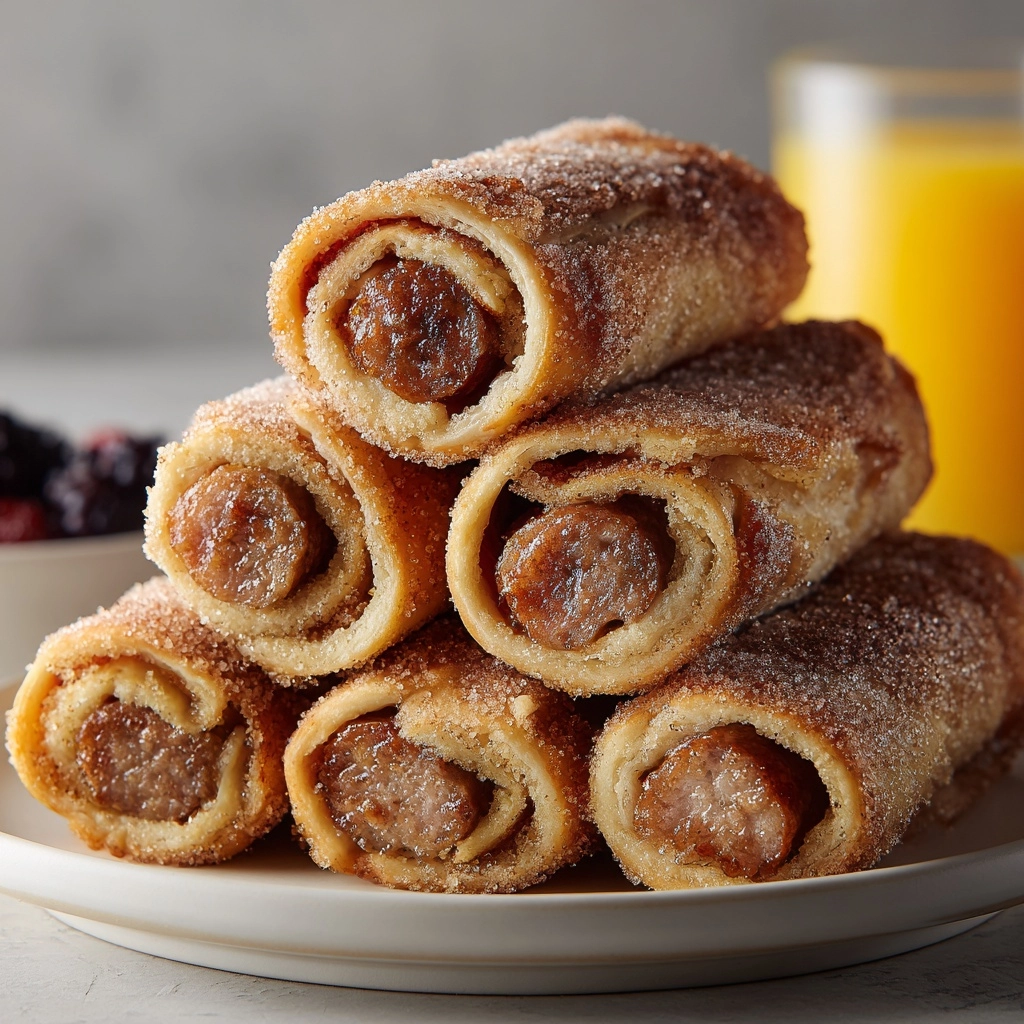Savory Sausage French Toast Roll Ups Recipe