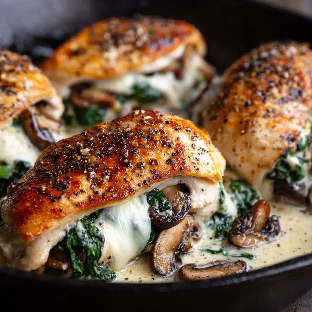 Spinach Mushroom Stuffed Chicken Breast Recipe - Recipe Image