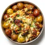 Garlic Parmesan Chicken with Crispy Potatoes Recipe
