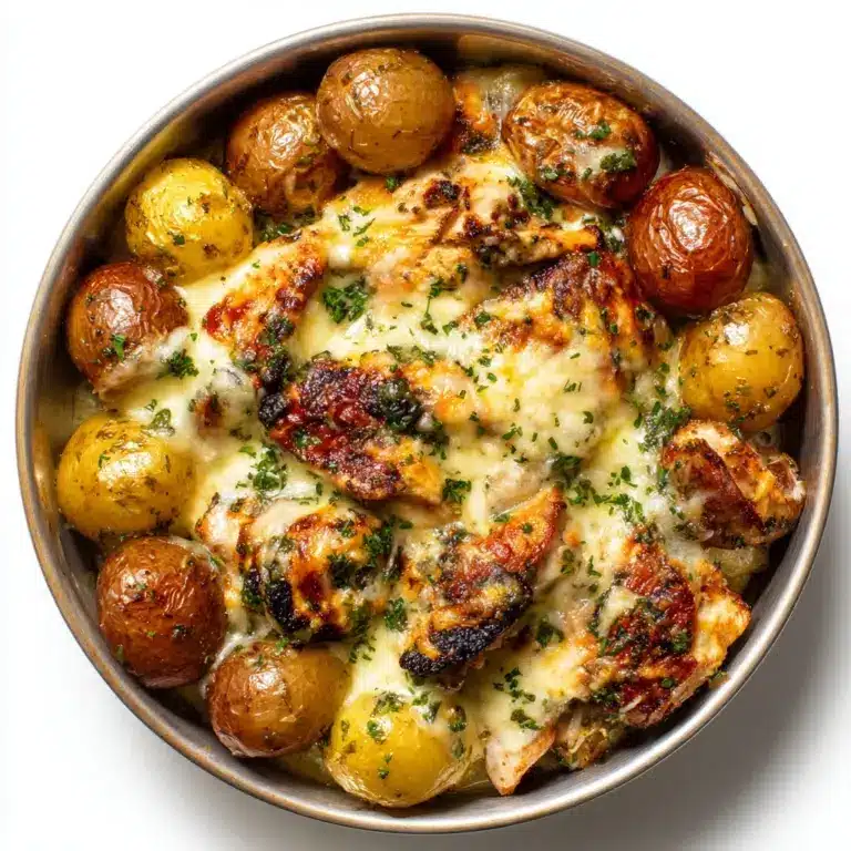 Garlic Parmesan Chicken with Crispy Potatoes Recipe