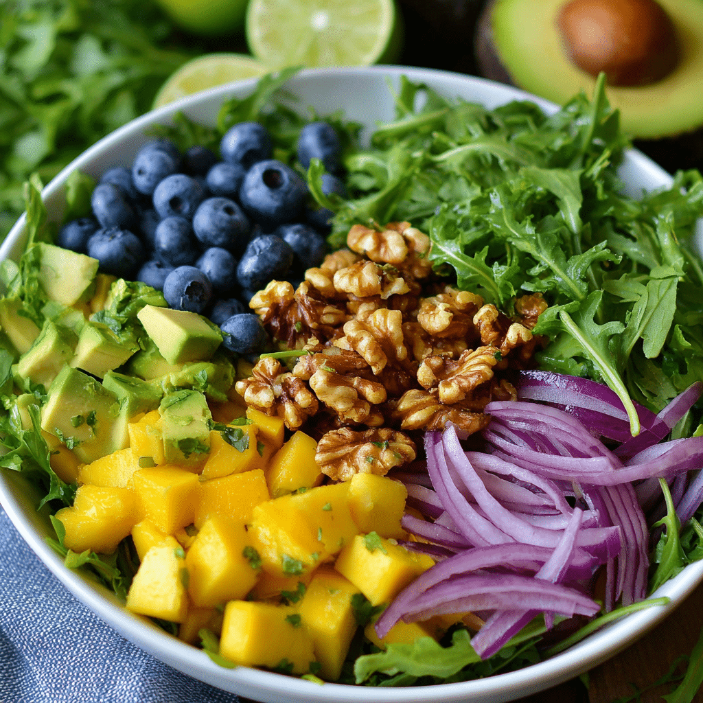 Mango Cucumber Salad with Blueberry and Avocado Recipe - Recipe Image