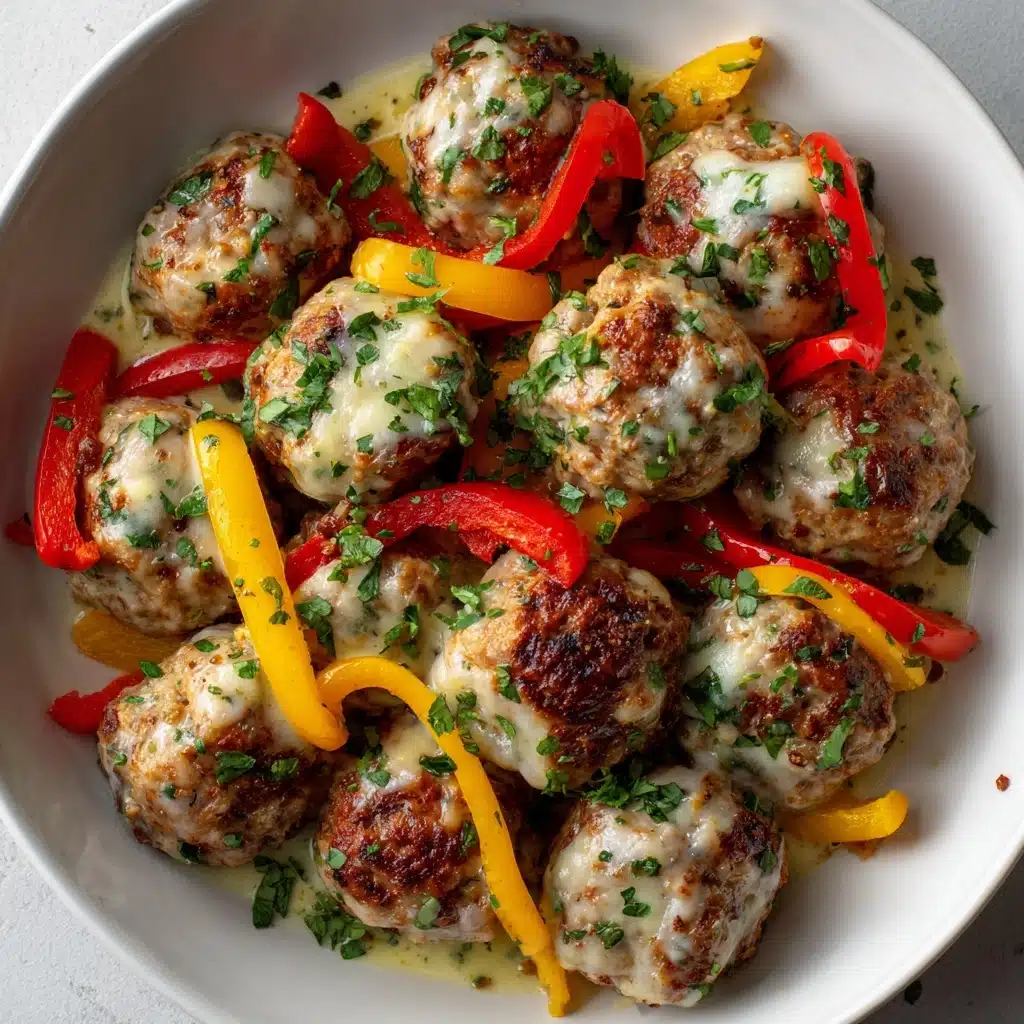 Cheesy Italian Sausage Bake with Peppers Recipe - Recipe Image