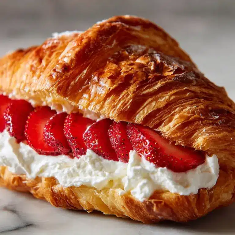 Strawberry Croissant Sandwich with Almond Whipped Cream Recipe