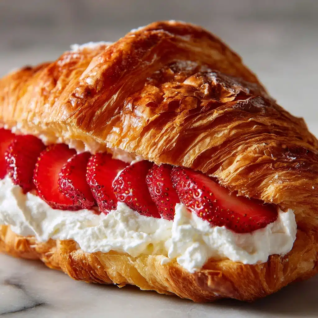 Strawberry Croissant Sandwich with Almond Whipped Cream Recipe