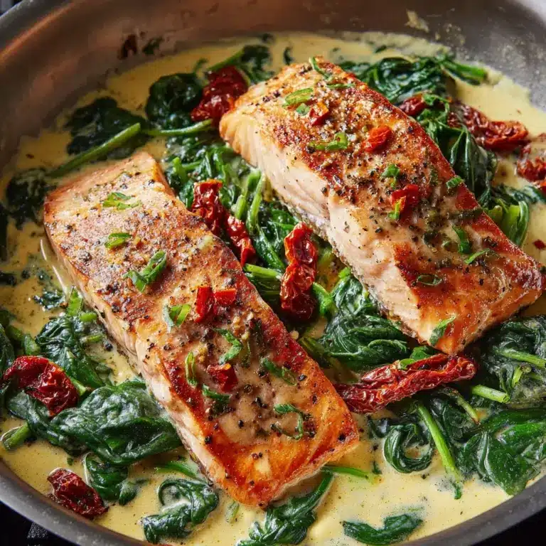Creamy Garlic Butter Tuscan Salmon Recipe