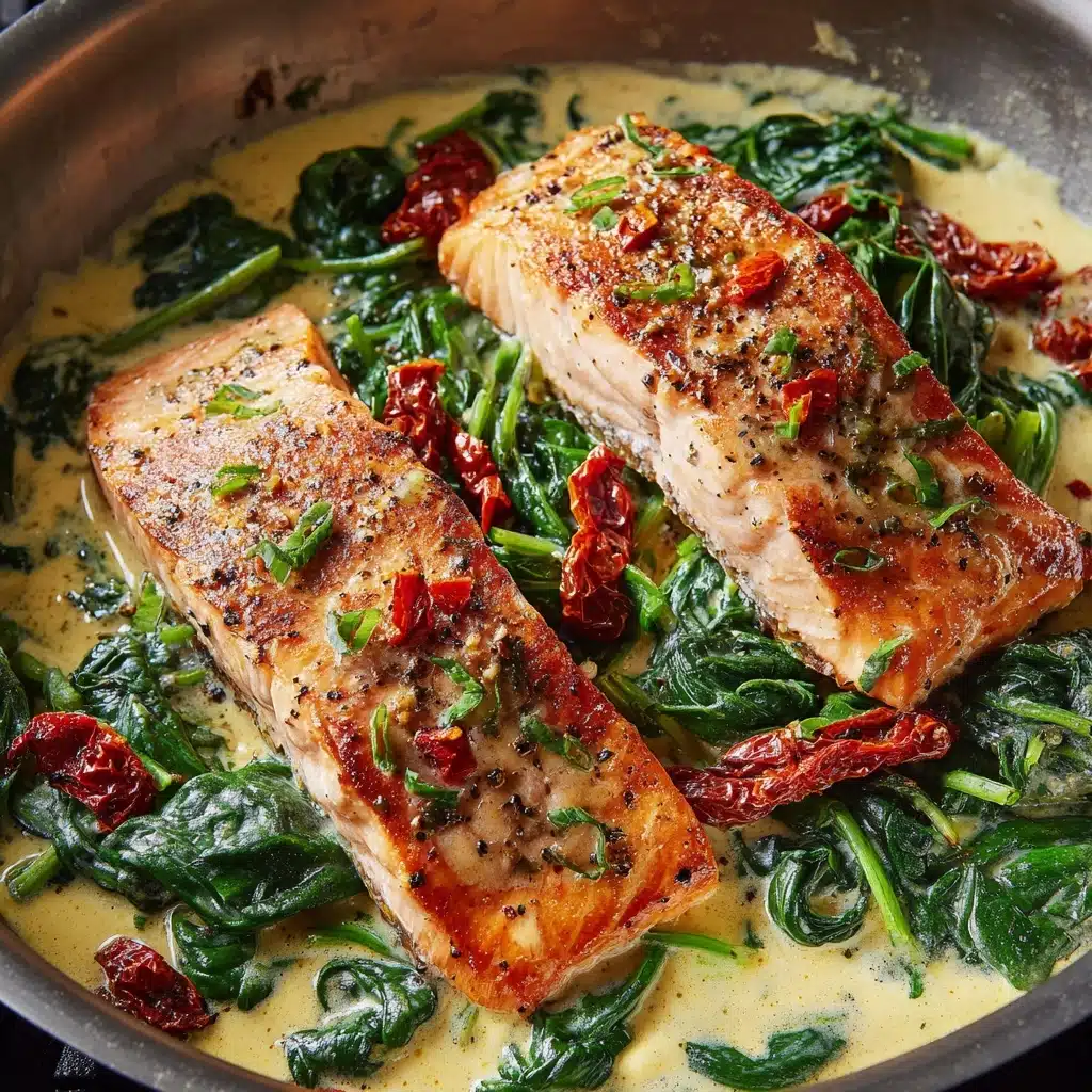 Creamy Garlic Butter Tuscan Salmon Recipe