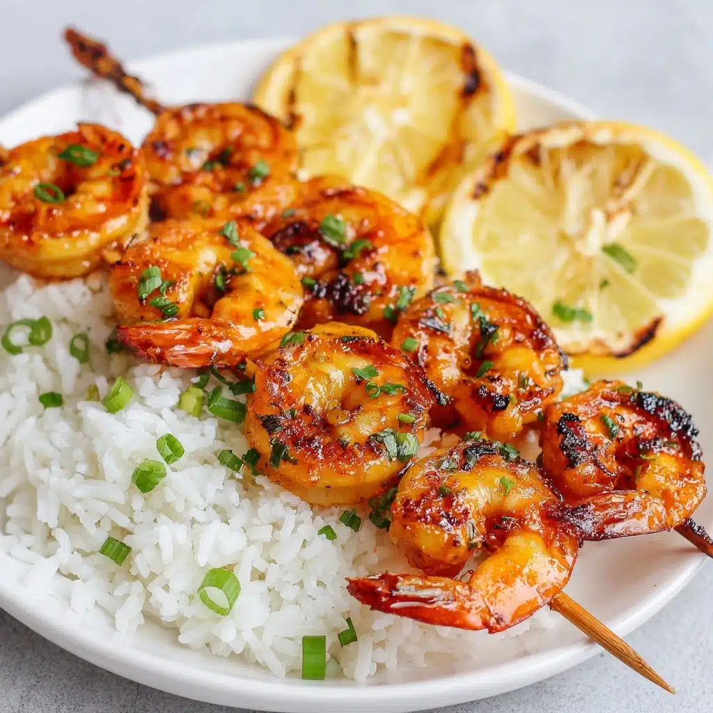 Asian Marinated Grilled Shrimp Skewers Recipe - Recipe Image