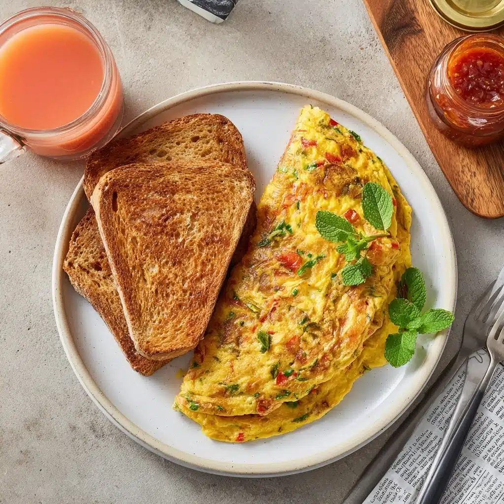 Masala Omelette with Toast Recipe