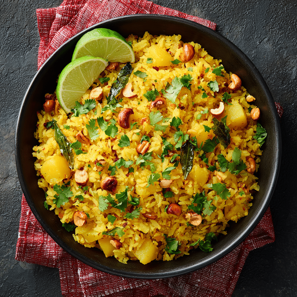 Poha Recipe (Spiced Flattened Rice) Recipe - Recipe Image