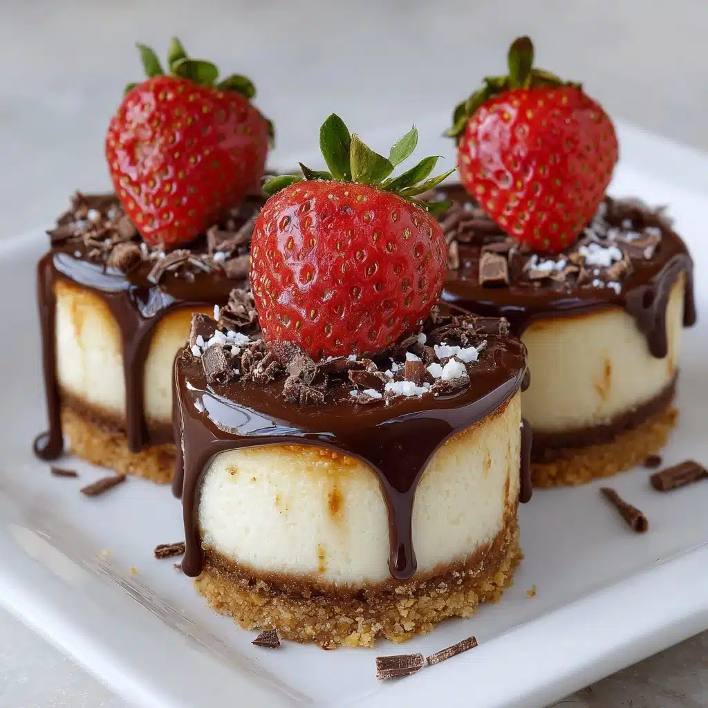 Chocolate Dipped Strawberry Mini Cheesecake Recipe