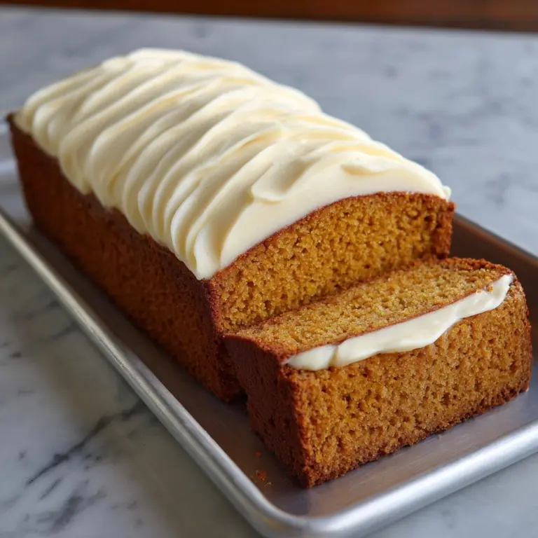 Pumpkin Bread with Cream Cheese Frosting Recipe