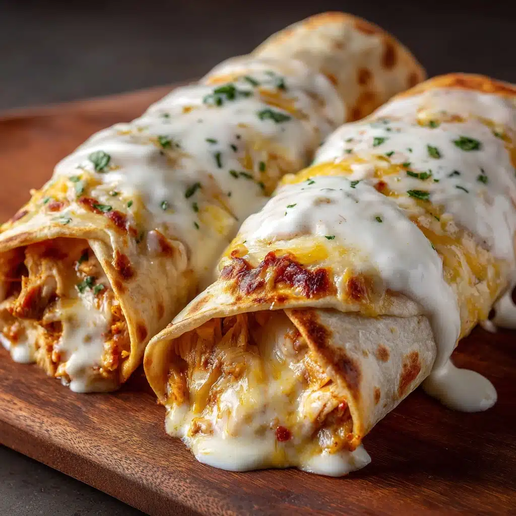 Cheesy Chicken Alfredo Wraps Recipe - Recipe Image