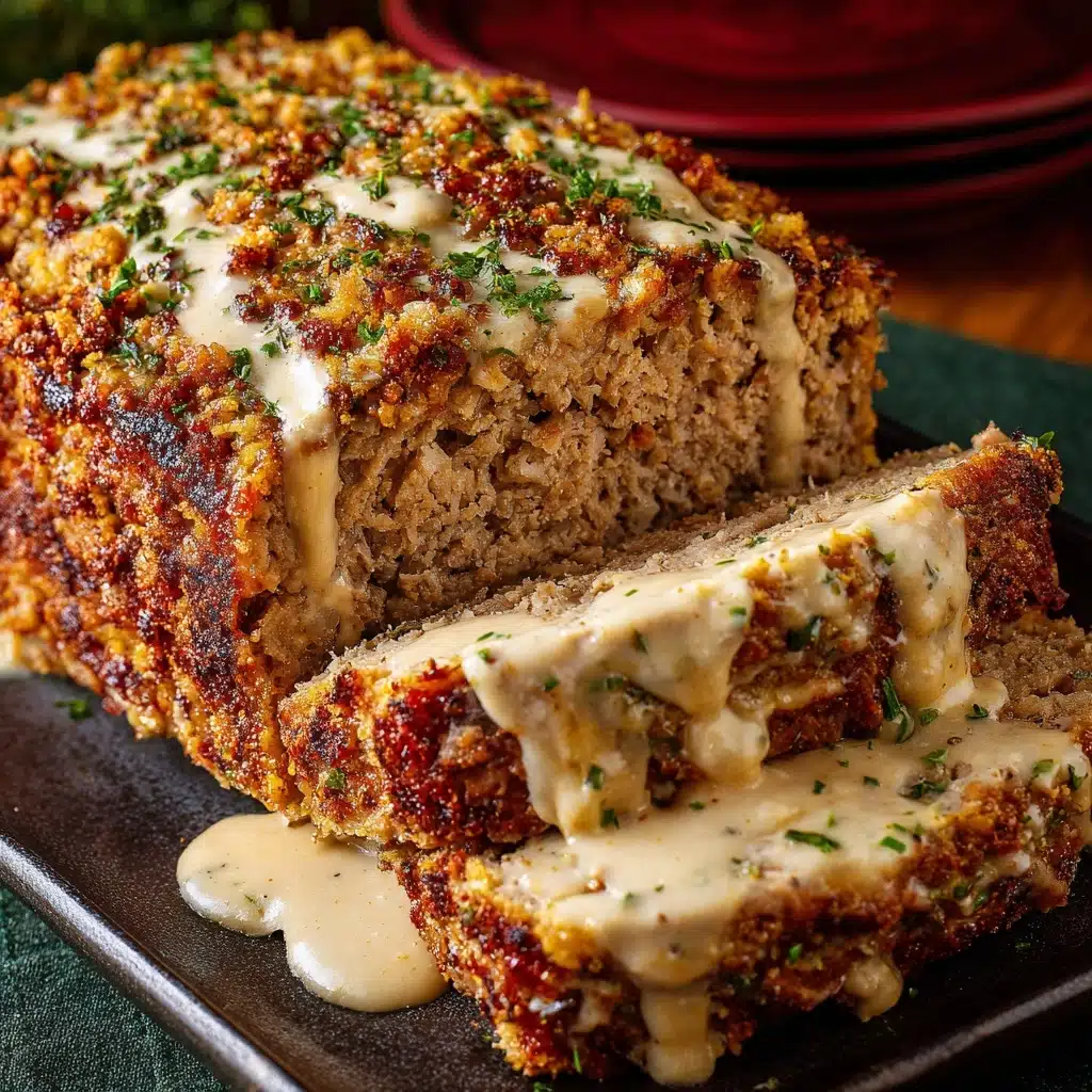 Chicken Cordon Bleu Meatloaf with Creamy Dijon Gravy Recipe - Recipe Image