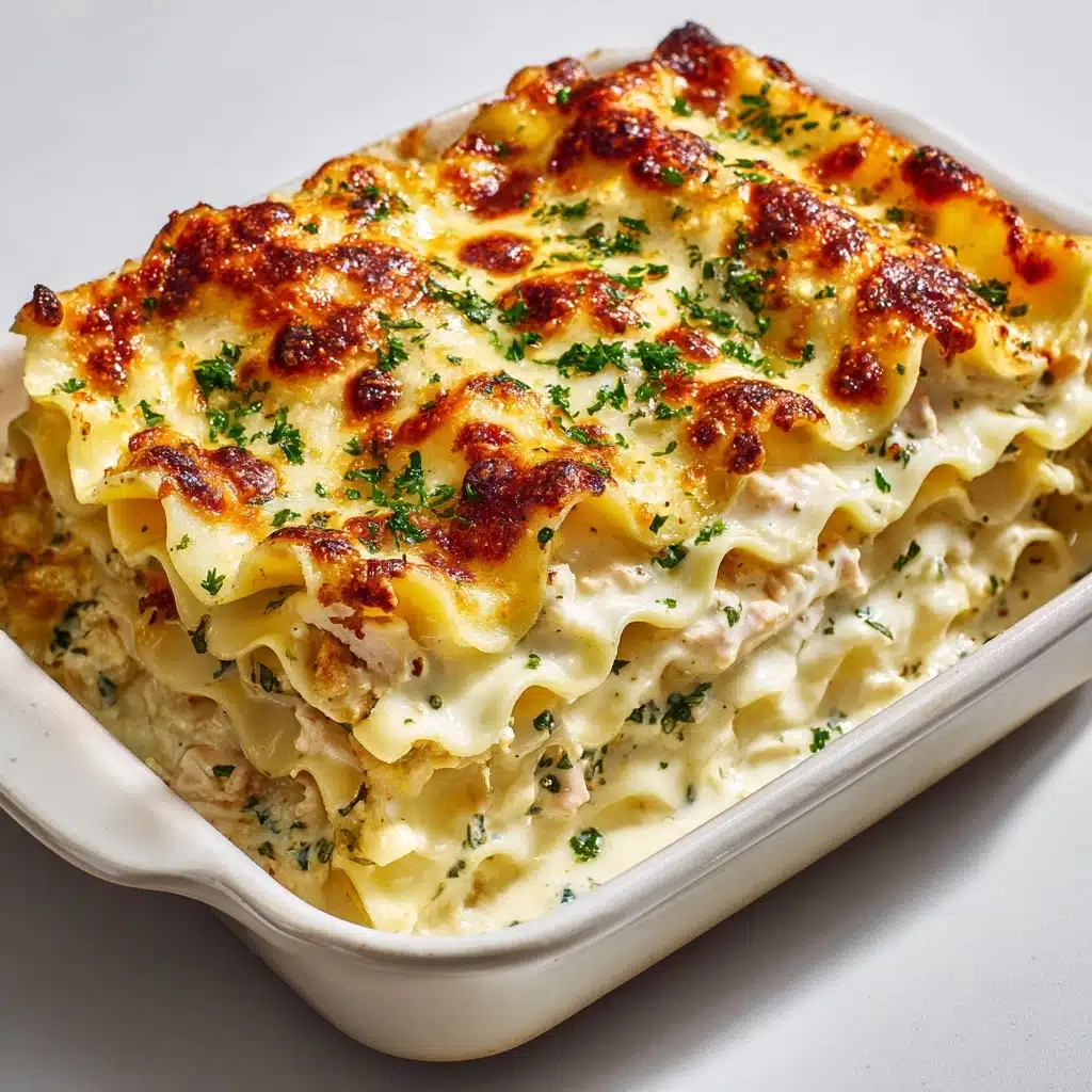 Creamy Chicken Alfredo Lasagna Rolls Recipe