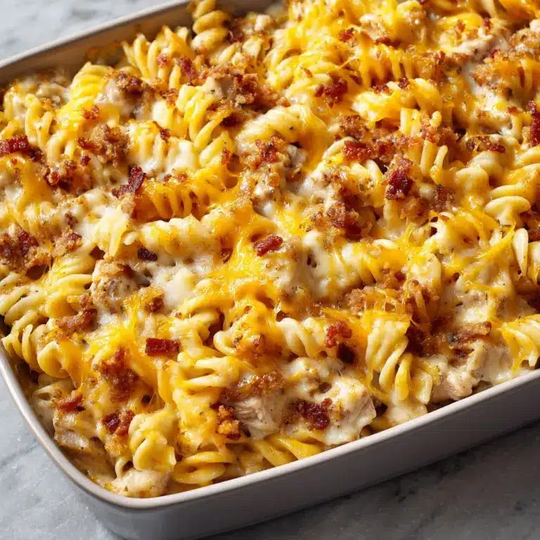Cheesy Chicken and Smoked Turkey Pasta Bake Recipe