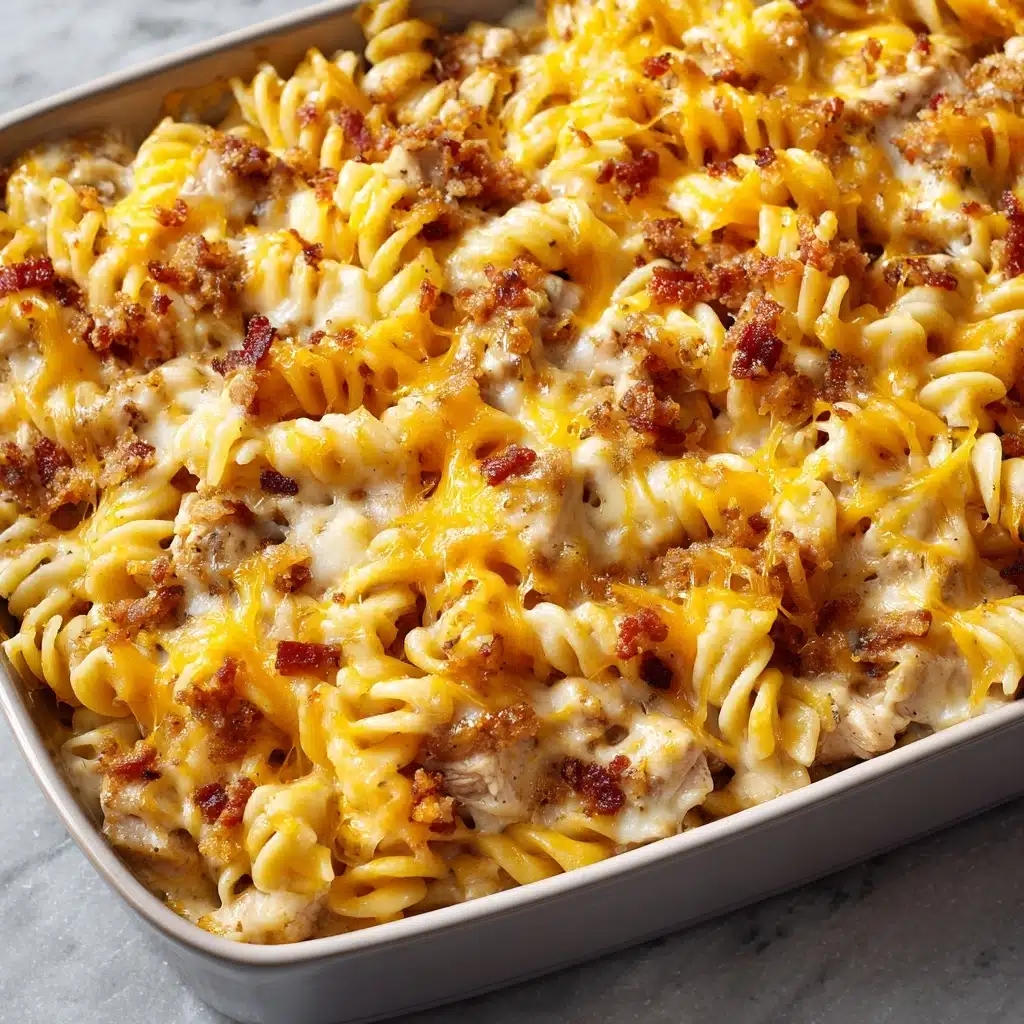 Cheesy Chicken and Smoked Turkey Pasta Bake Recipe