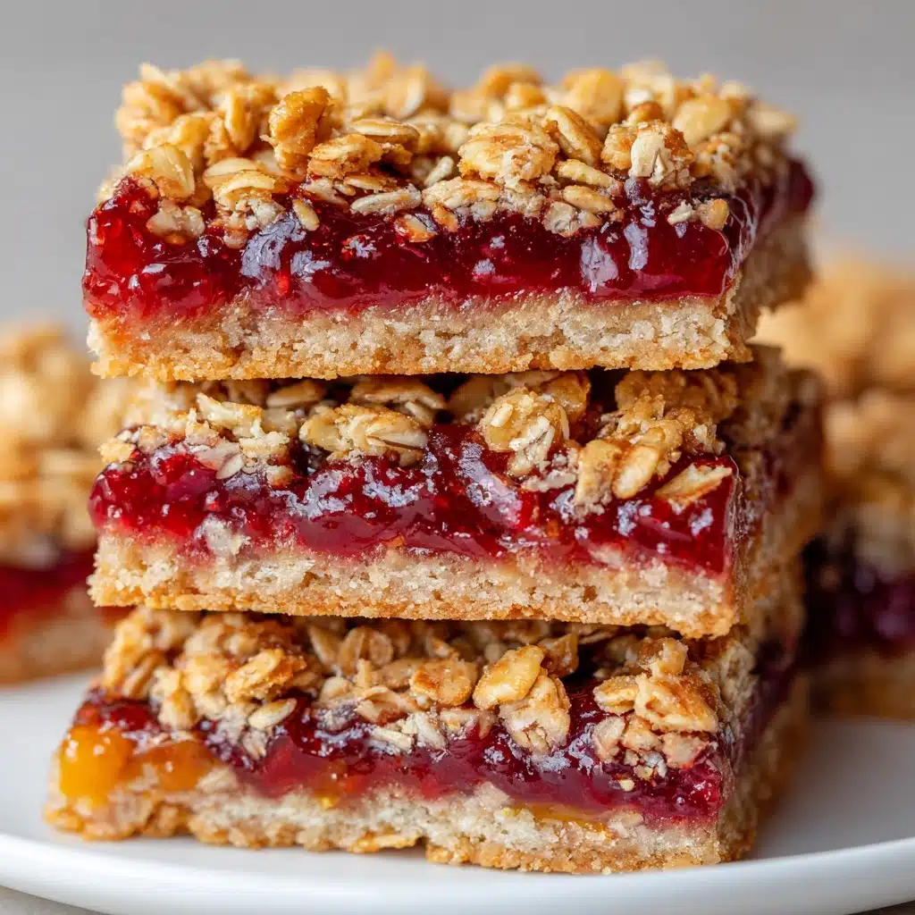 Strawberry Oatmeal Jam Bars Recipe - Recipe Image