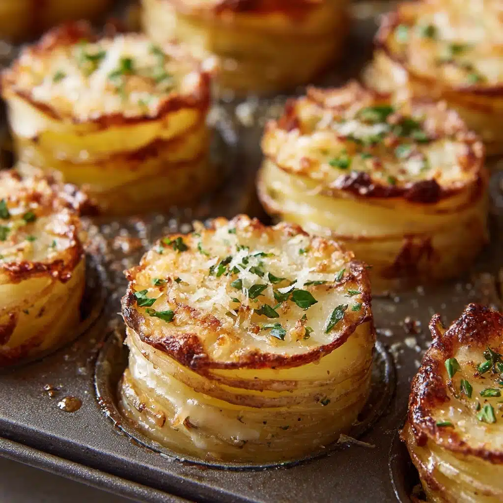 Parmesan Potato Stacks in Muffin Tin Recipe