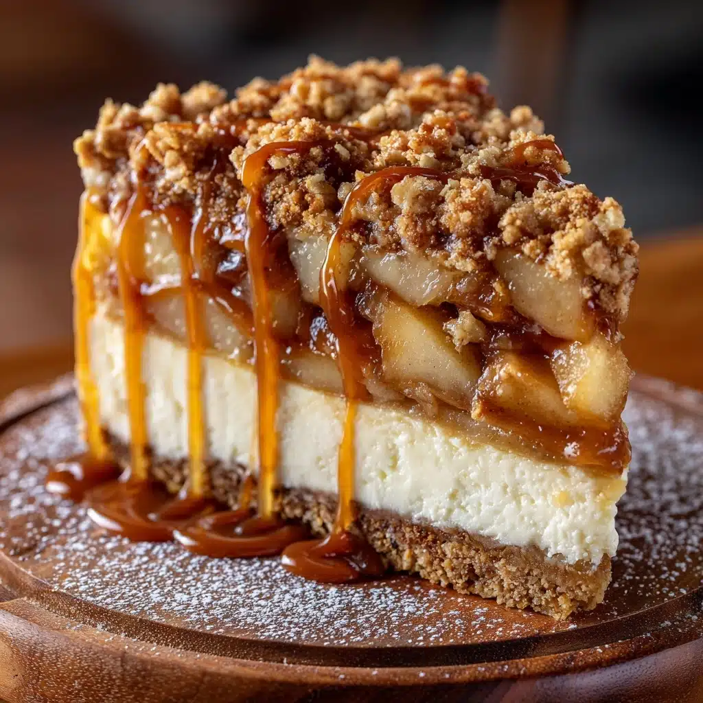 Salted Caramel Apple Pie Cheesecake Recipe - Recipe Image