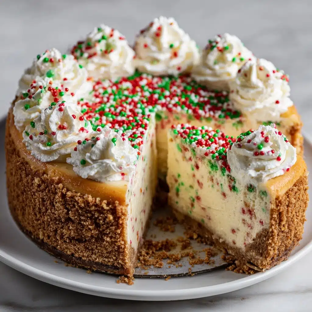 Christmas Sugar Cookie Cheesecake Recipe - Recipe Image