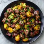 Garlic Butter Steak Bites and Potatoes Recipe