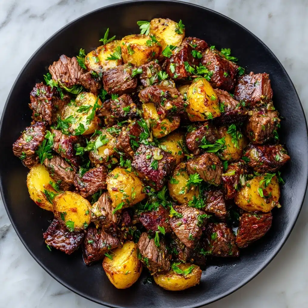 Garlic Butter Steak Bites and Potatoes Recipe