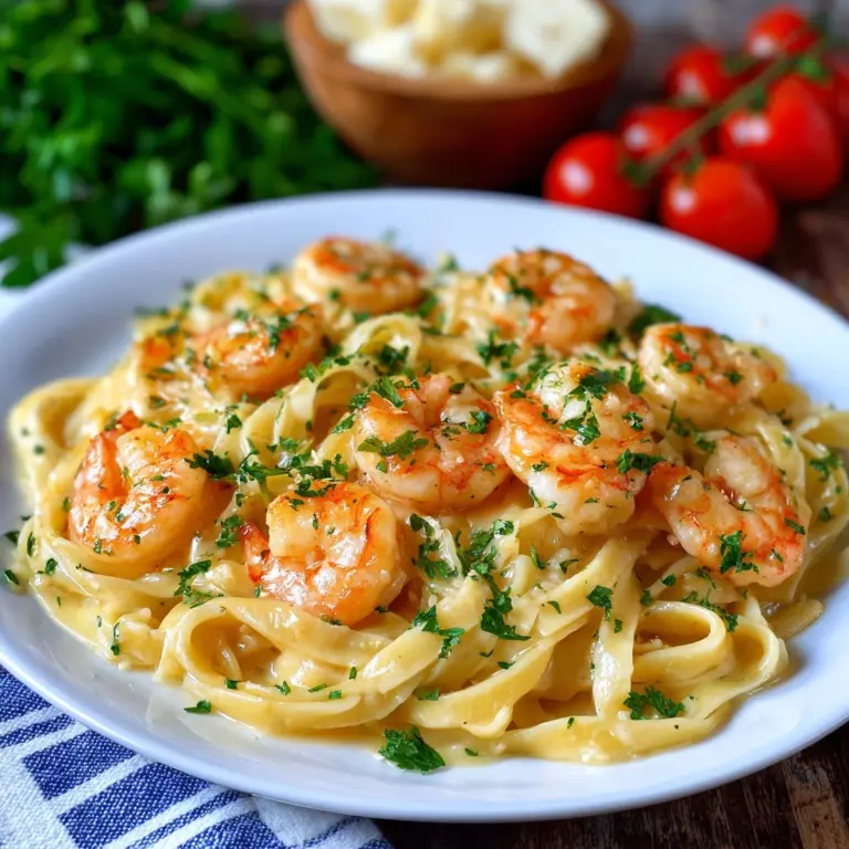 Creamy Garlic Shrimp Pasta Recipe