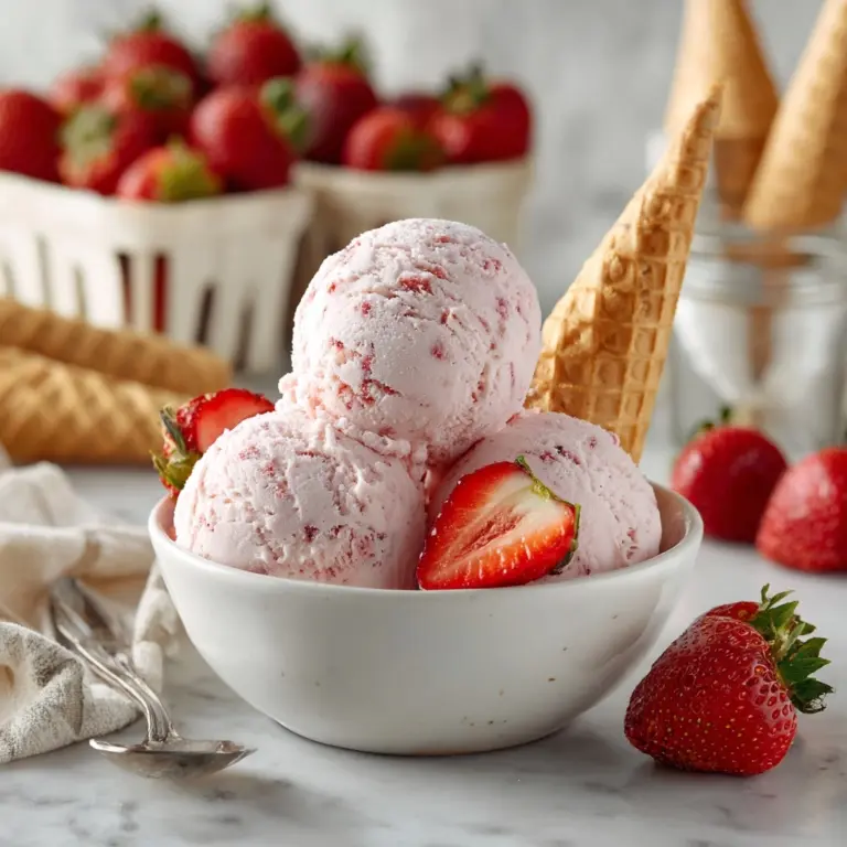 No-Churn Strawberry Ice Cream Recipe