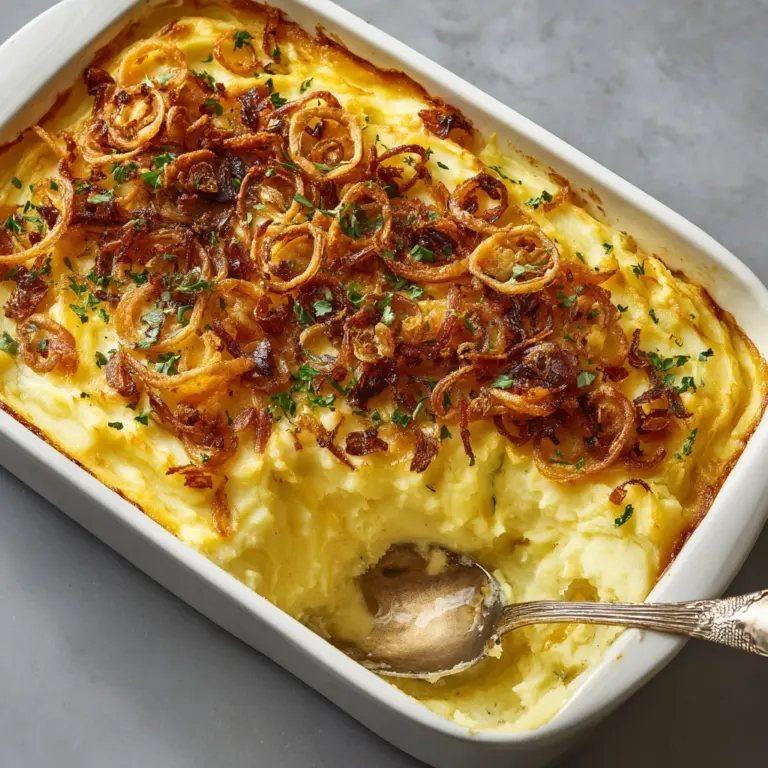 Fried Onion Scalloped Potatoes Recipe