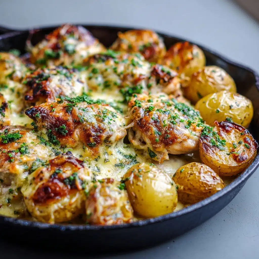 Garlic Parmesan Chicken with Crispy Potatoes Recipe - Recipe Image