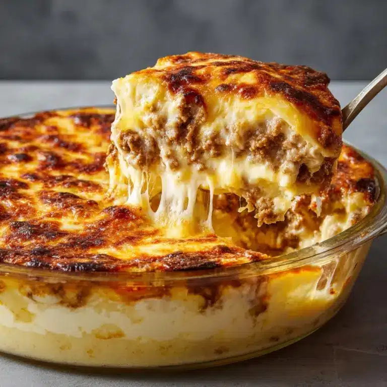 Cheesy Beef Burger Pie Recipe
